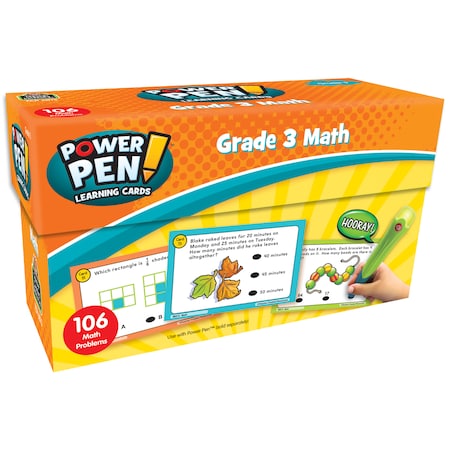 Teacher Created Resources Power Pen Learning Cards - Math Grade 3 TCR6013